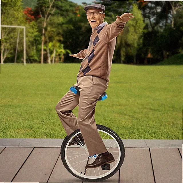 24" Unicycle with Adjustable Seat for Balance and Exercise - Outdoor Fun