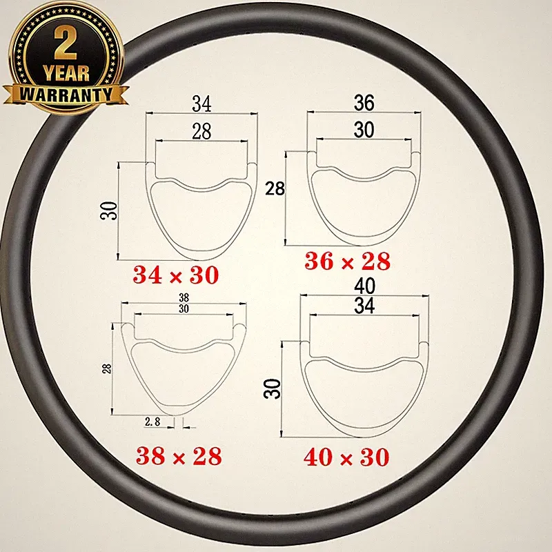 29er MTB Bike Carbon Rim Tubueless Chlincher 36 Holes for Cross Country Bicycle