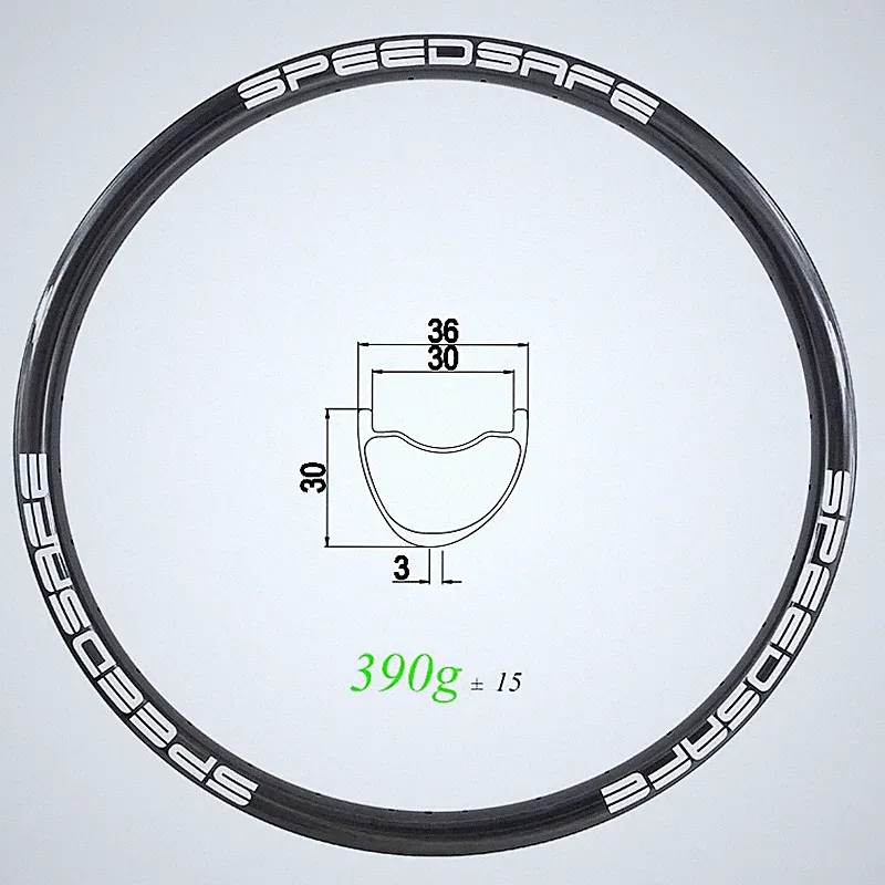 29er MTB XC Bicycle Carbon Rim Asymmetric Clincher Tubeless Cross Country Wheel