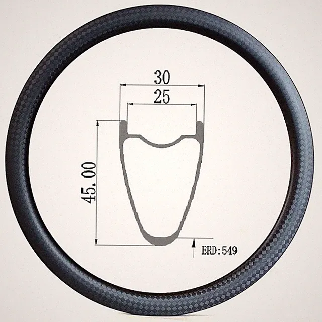 700C Carbon Gravel Road Bike Rim Tubeless Hookless Disc Brake Asymmetric Wheels