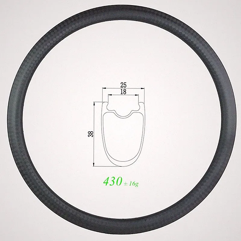 700c Tubeless Road Bicycle Carbon Rim 24H 28H 32H Gravel Cyclocross Bike Wheel