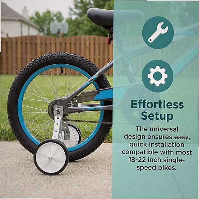 Adjustable Bike Training Wheels for 18-22 Inch Bicycles