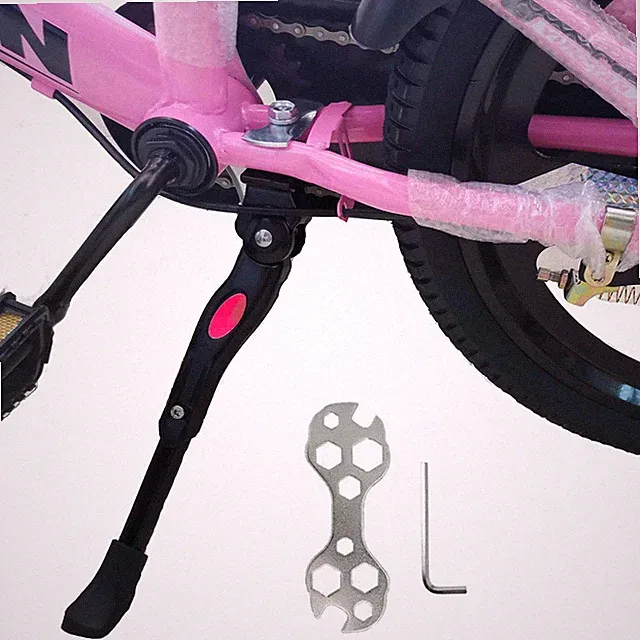 Adjustable Kickstand for Kids Bikes 1622 Inch, Durable Aluminum Center Mount