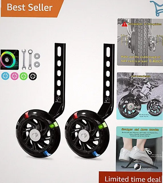 Bicycle Training Wheels Metal 14-20 Inch Kids Heavy Duty Balance Support