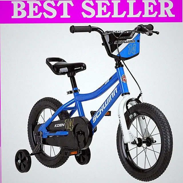 Child's Bike with Adjustable Seat & Training Wheels