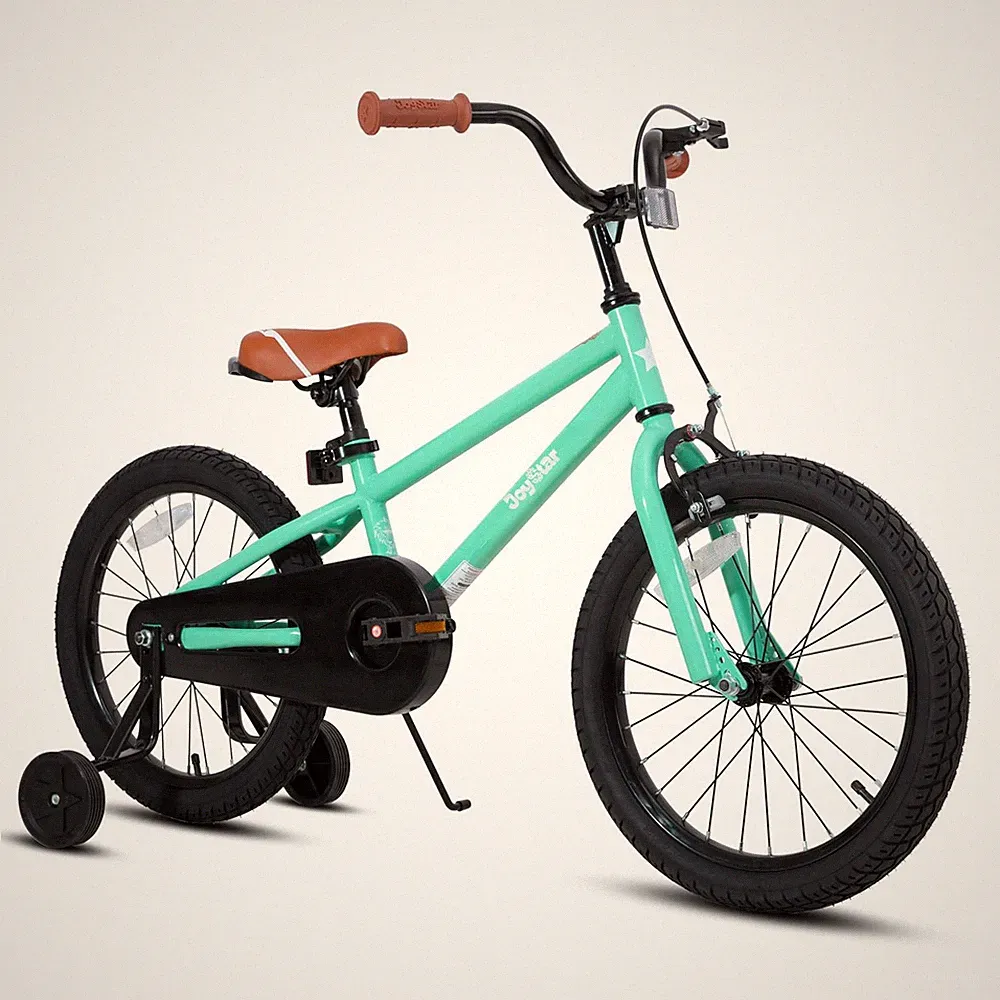 Kids Bike 18 Inch Training Wheels HandBrake Mint Green JOYSTAR BIKE8 Gr 5-8