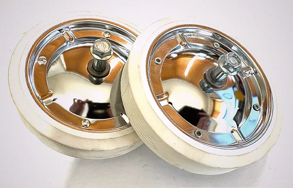 Pair 5.1" Replacement Bicycle Training Wheels White Steel Cruiser BMX Bike NEW
