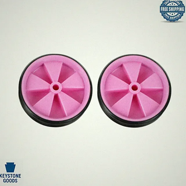 Pink Bicycle Training Wheels Pair for Kids – Stable, Low Noise Rubber Support...
