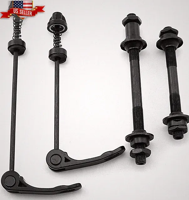 Quick Release Front Rear Bicycle Axle Skewer Set For Mtb Bmx Bike Wheel Hub Pair