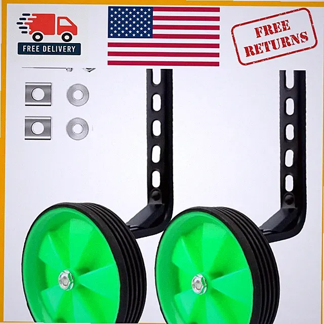 Reinforced Steel Training Wheels for Kids Bikes 12-20 Inch - Slip-Proof Safety