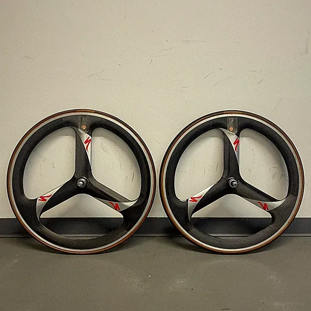 Specialized Tri Spoke Carbon 700c Tubular Freewheel Wheelset TT Triathlon HED 3