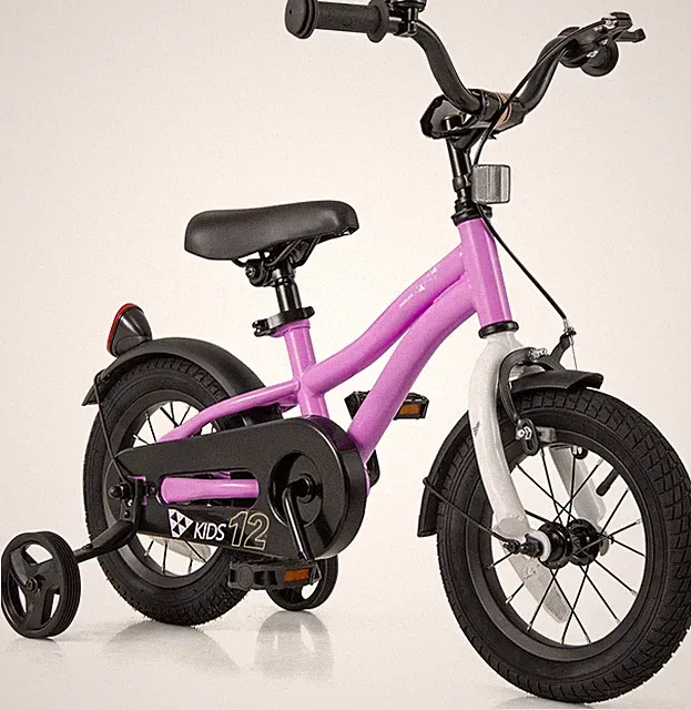 Sporty Kids Bike 12-18" with Training Wheels, Adjustable Seat & Handbrake