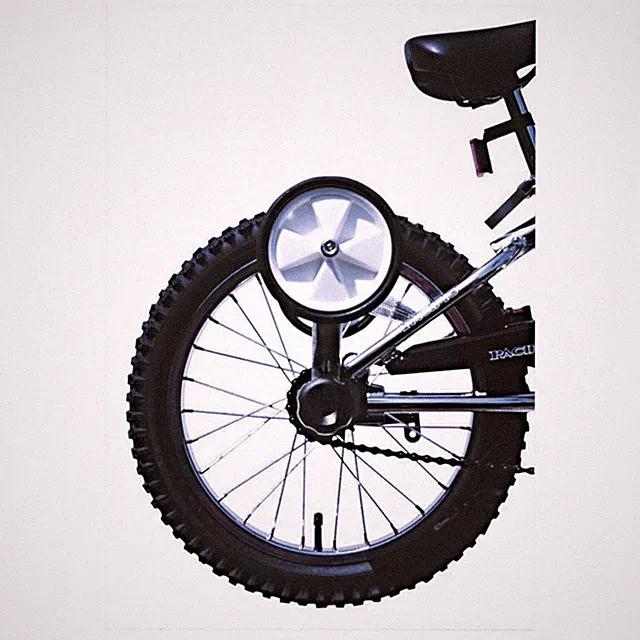 Trail Gator Flip-Up Training Wheels 12-20" Fold-up Black for Kids Bike