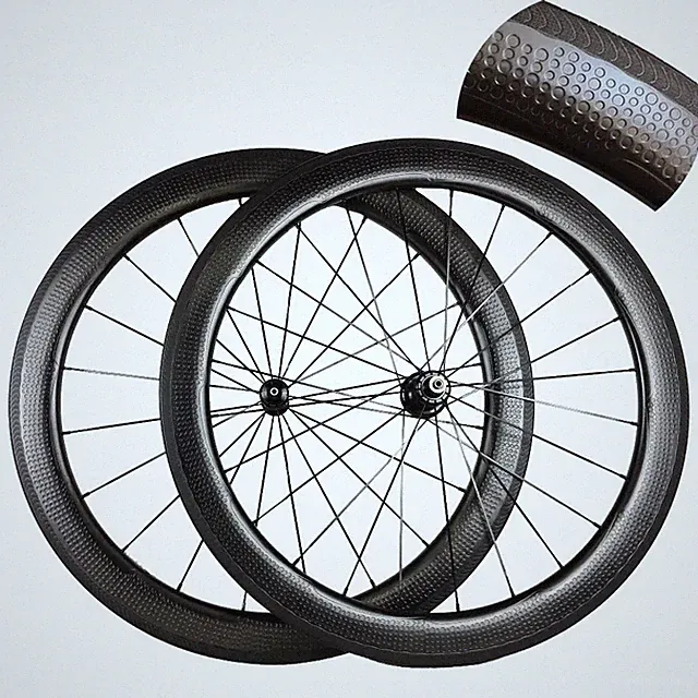 Triathlon/Training/Road Bike Carbon Wheelset 700C Clincher Depth 58mm Width 25mm