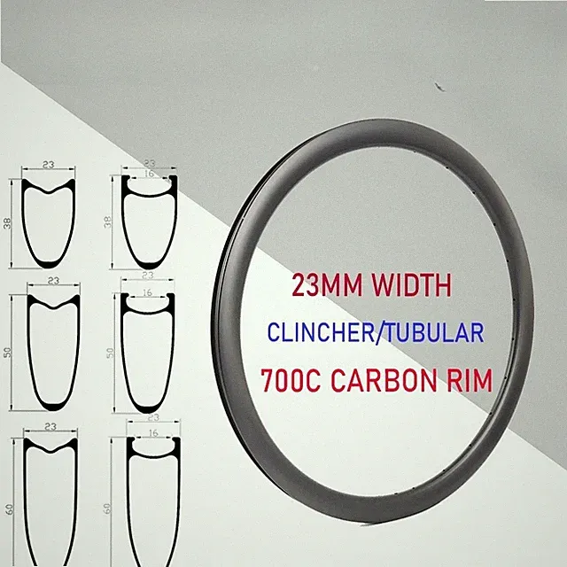 Ultralight 700C Road Bike Carbon Clincher/Tubular Rim Disc/V-Brake Bicycle Wheel